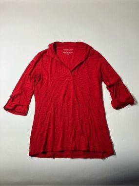 Rachel Zoe Red Three Quarter Sleeve Blouse